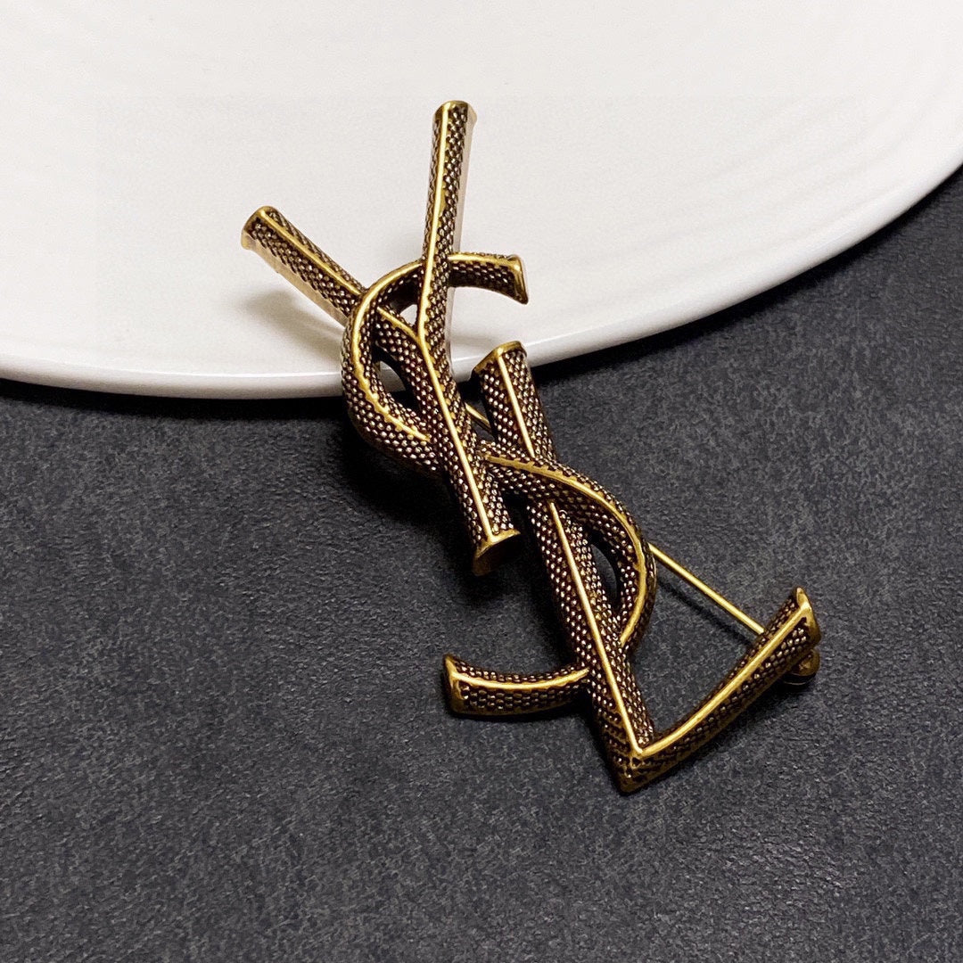 18K YSL Classic Brooch