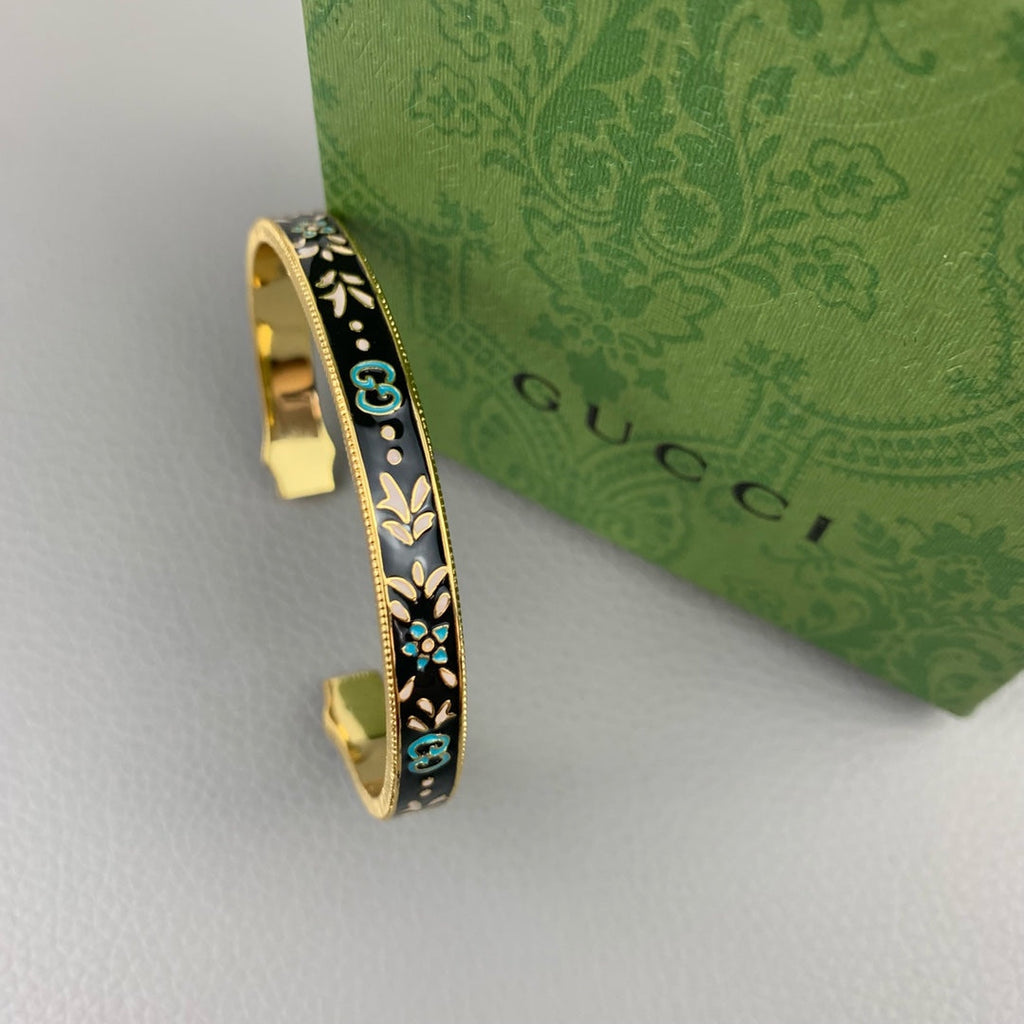 18K Double Gucci Icon Blooms Bracelet