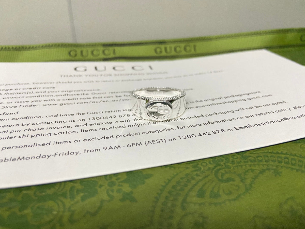 Double Gucci Interlocking Gucci Wide Ring