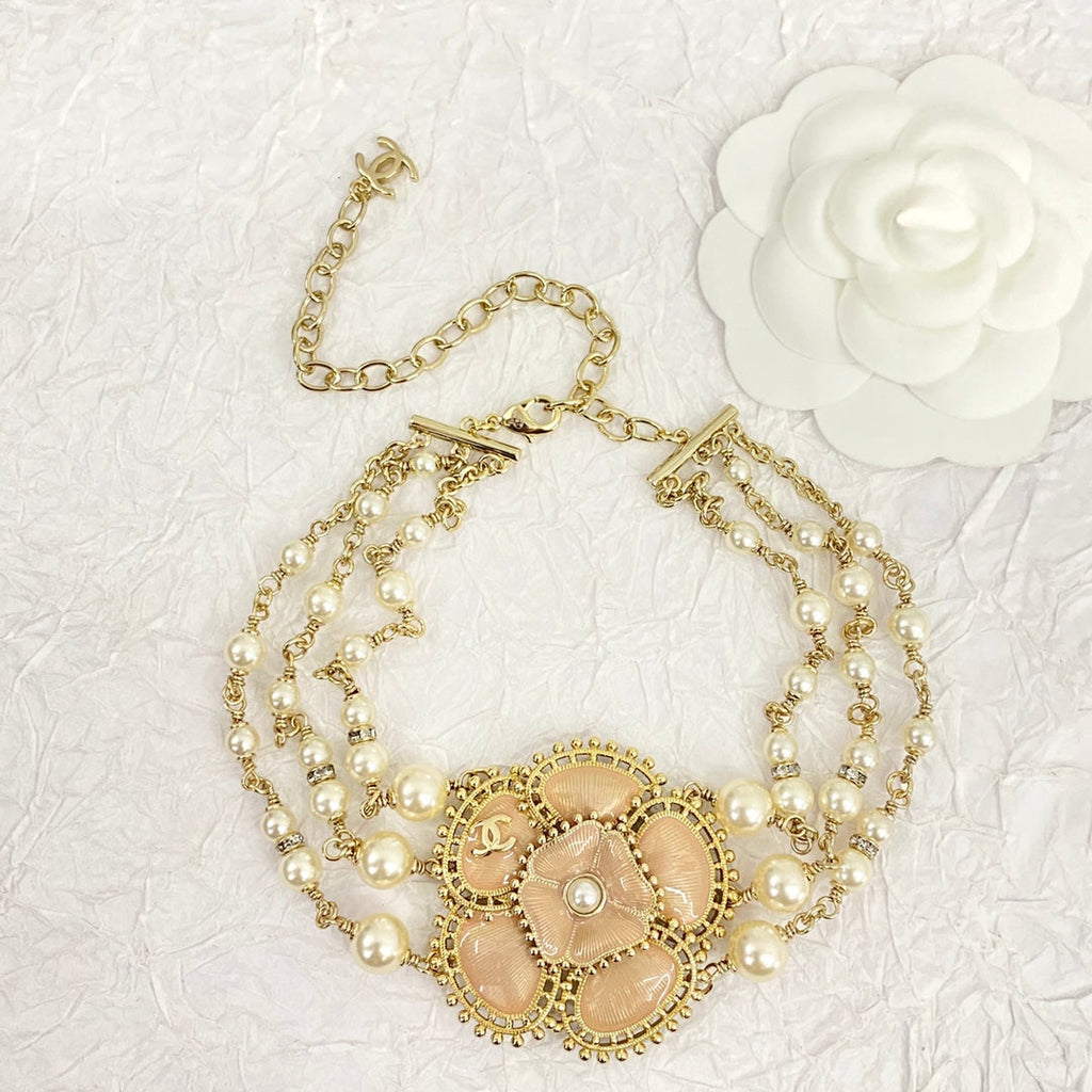 18K  Chanel Camellia Choker Necklace