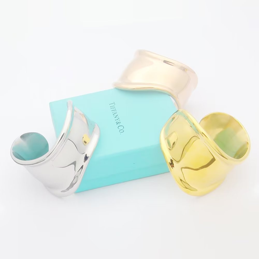 18K Tiffany Elsa Peretti Small Bone Cuff Bracelet