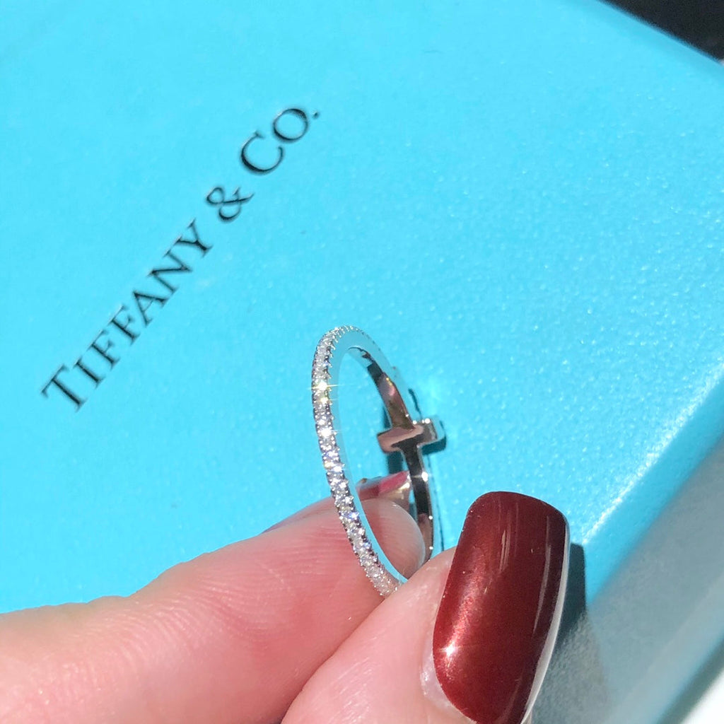 18K Tiffany Diamond Wire  Ring
