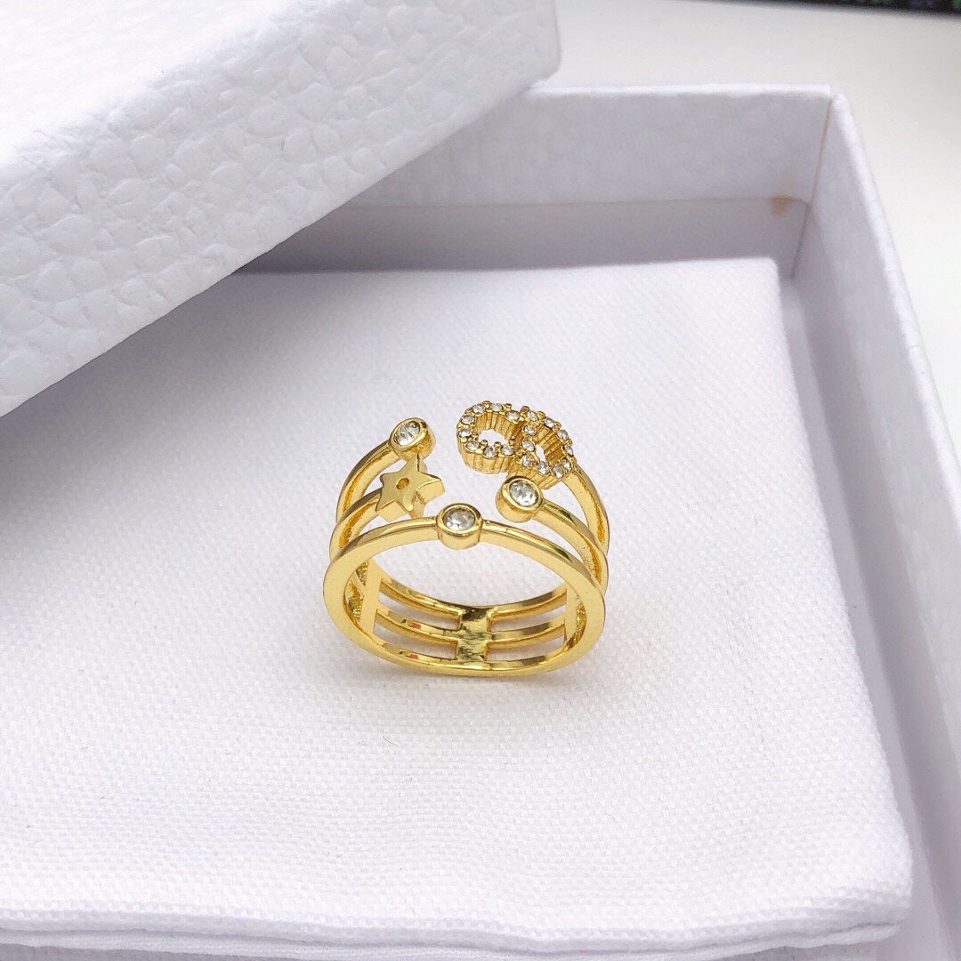 18K Dior Star Diamonds Ring