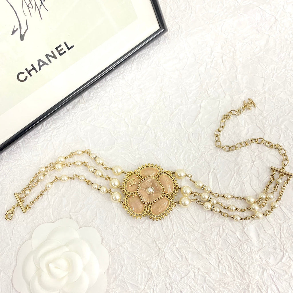 18K  Chanel Camellia Choker Necklace