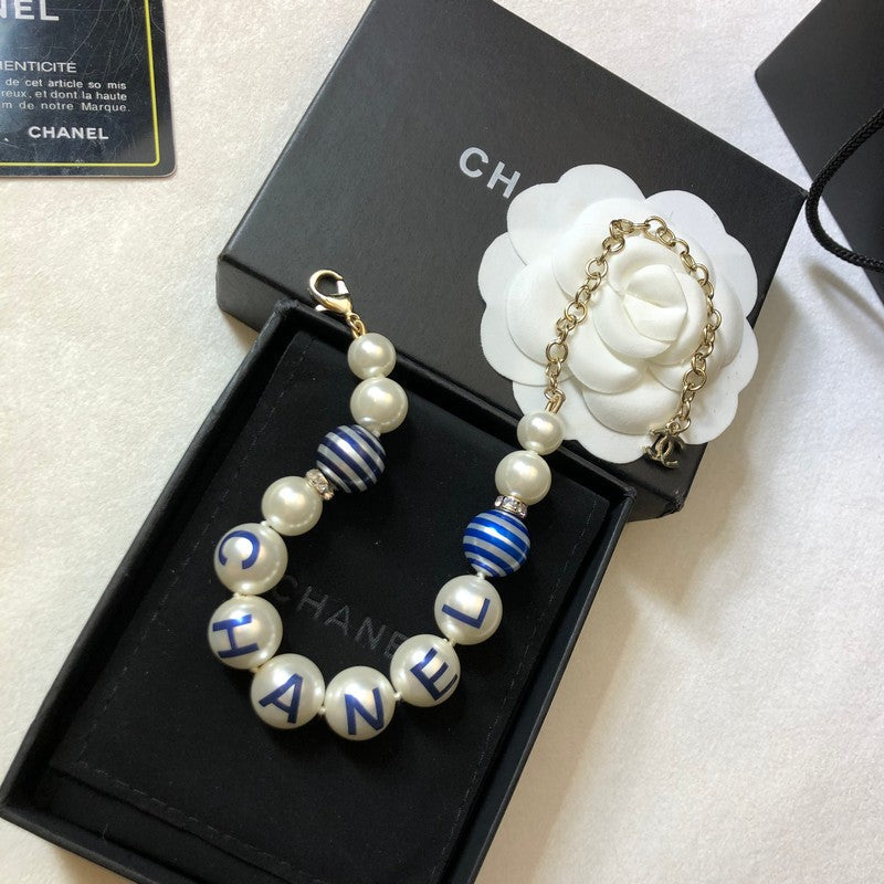 18K  Chanel Blue Pearl Bracelet