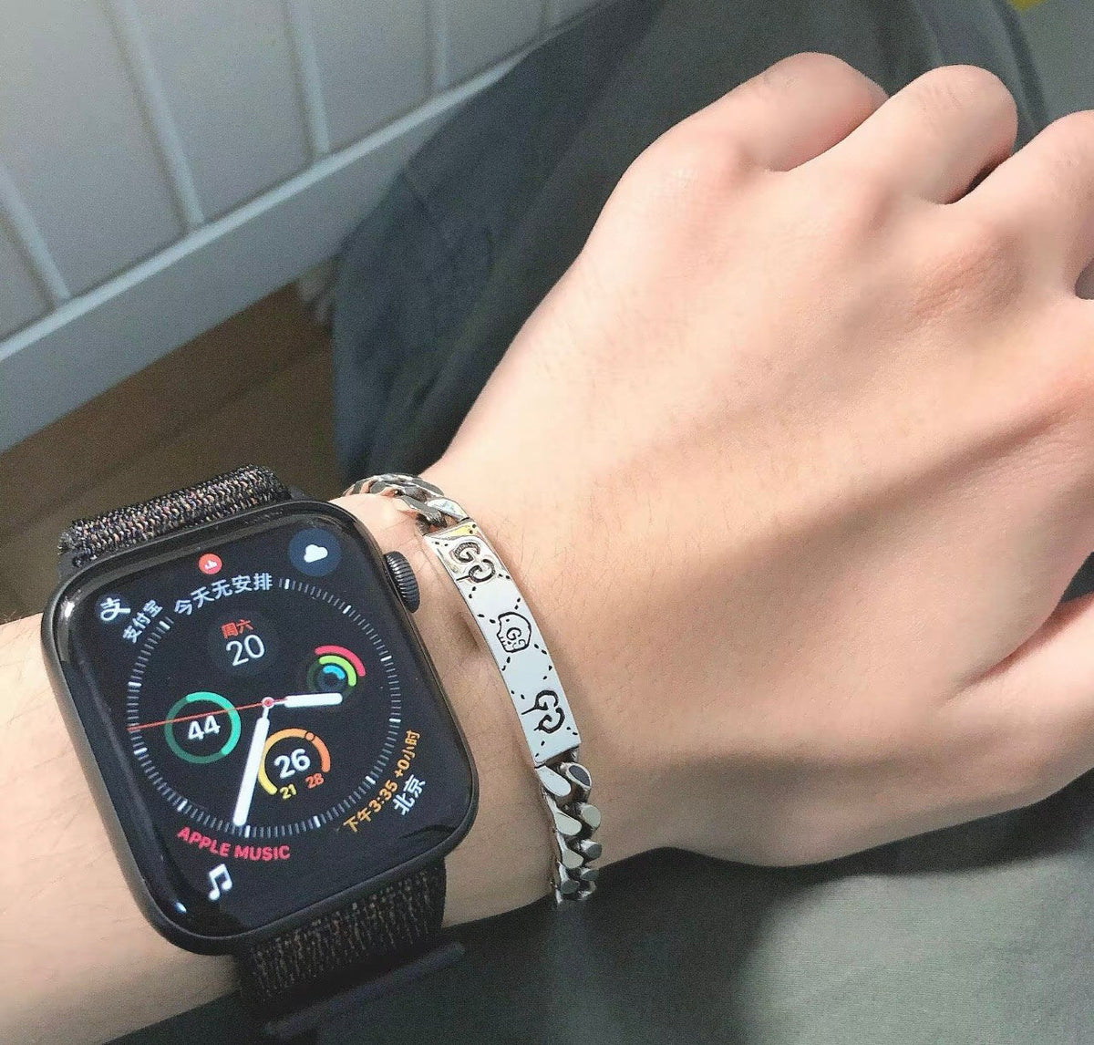 Double Gucci Ghost Chain Bracelet