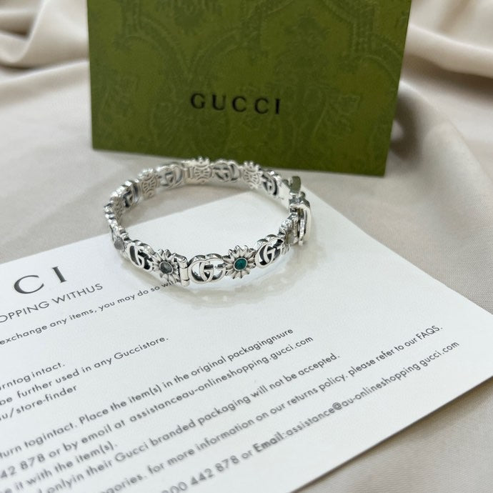 Double Gucci Flowers Bracelet