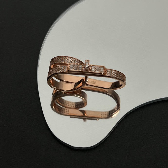 18K Kelly Gavroche Double Hermes Ring
