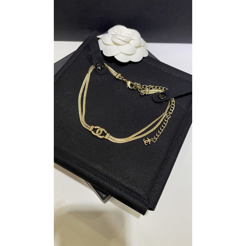 18K  Chanel Gold Choker Chain Necklace