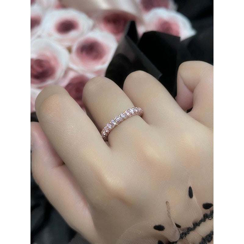 18K Tiffany Pink Crystal Ring