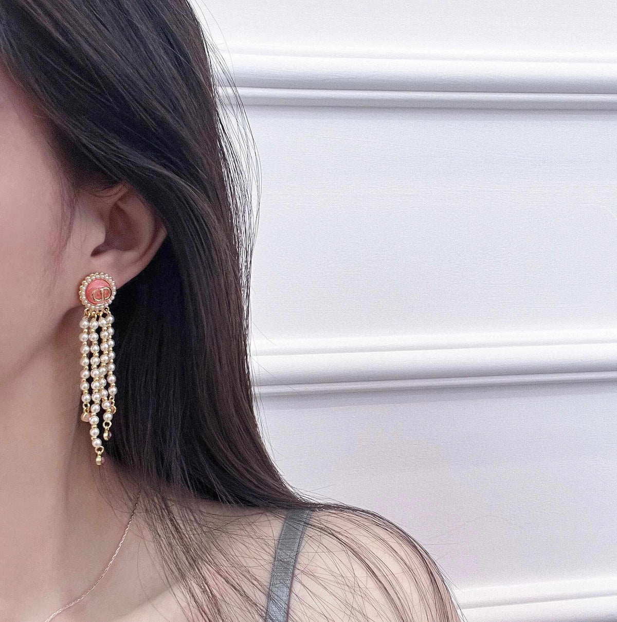 18K Petit Dior Tassel Earrings