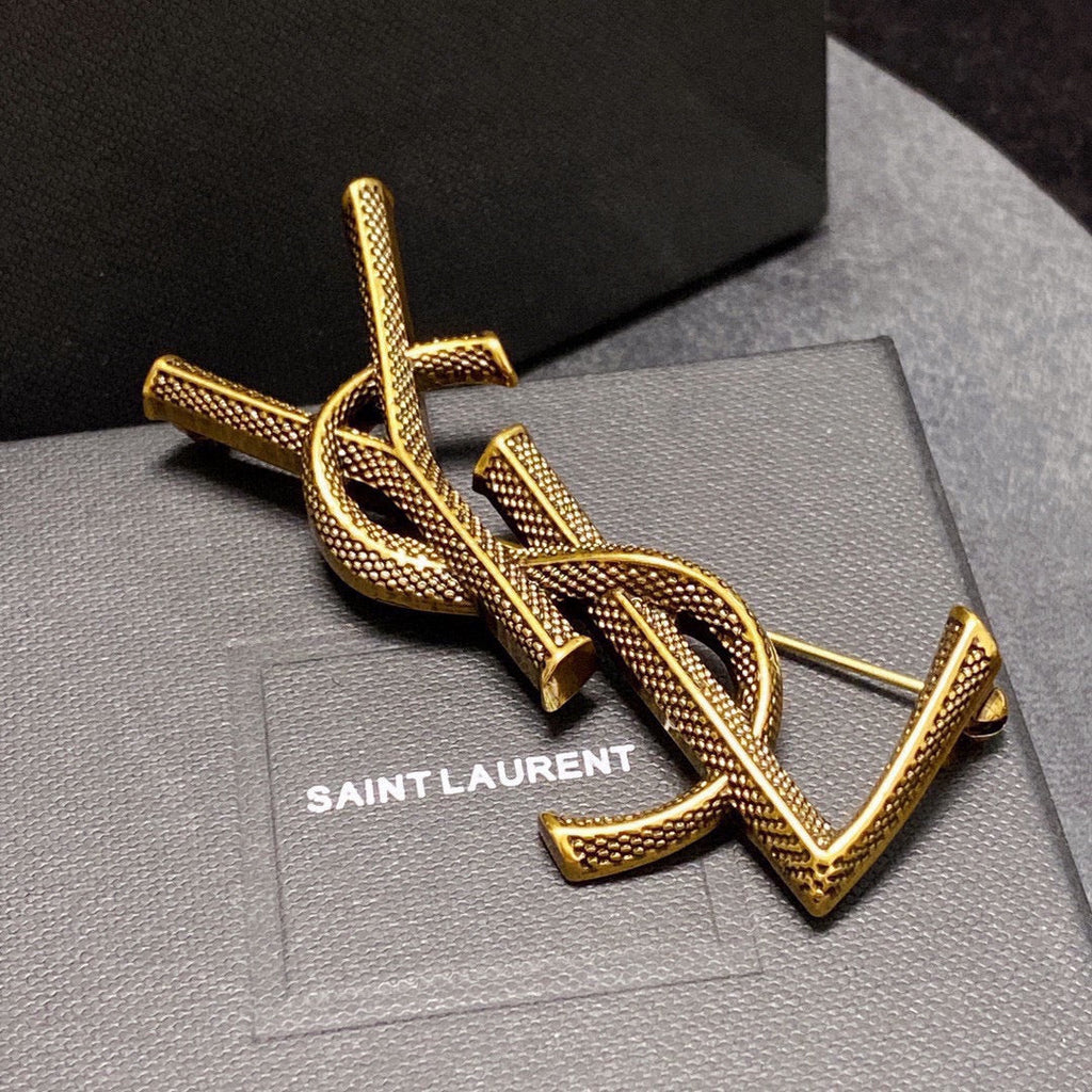 18K YSL Classic Brooch