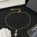 18K  Chanel Flower Crystal Necklace