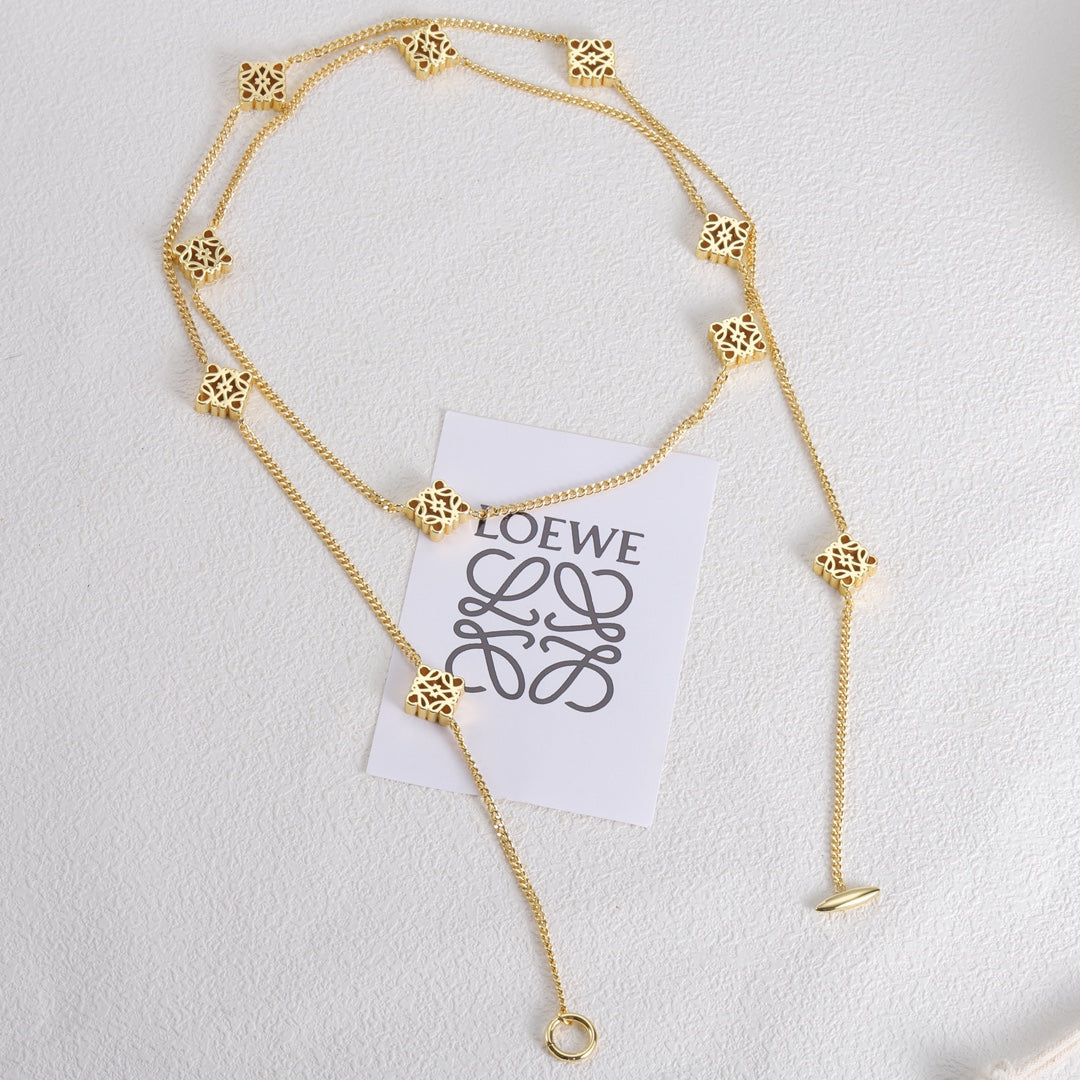 18K LOEWE Anagram Long Necklace