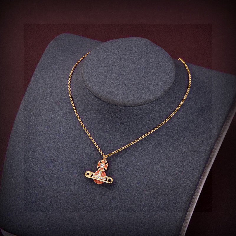 18K Vivienne West Mayfair Bas Relief Pendant Necklace