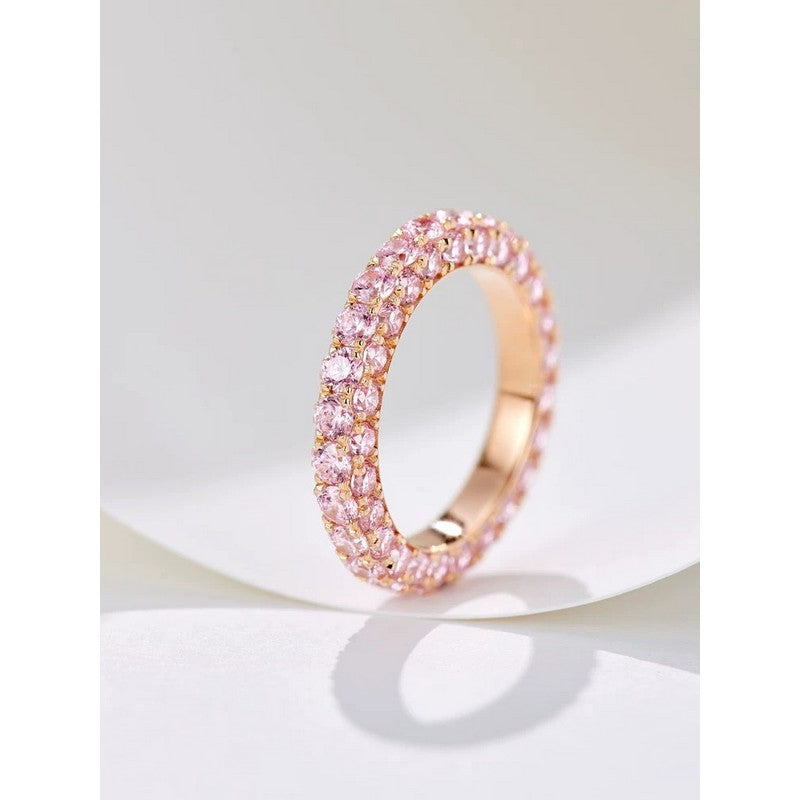18K Tiffany Pink Crystal Ring