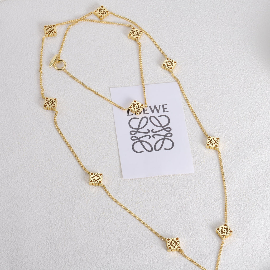 18K LOEWE Anagram Long Necklace