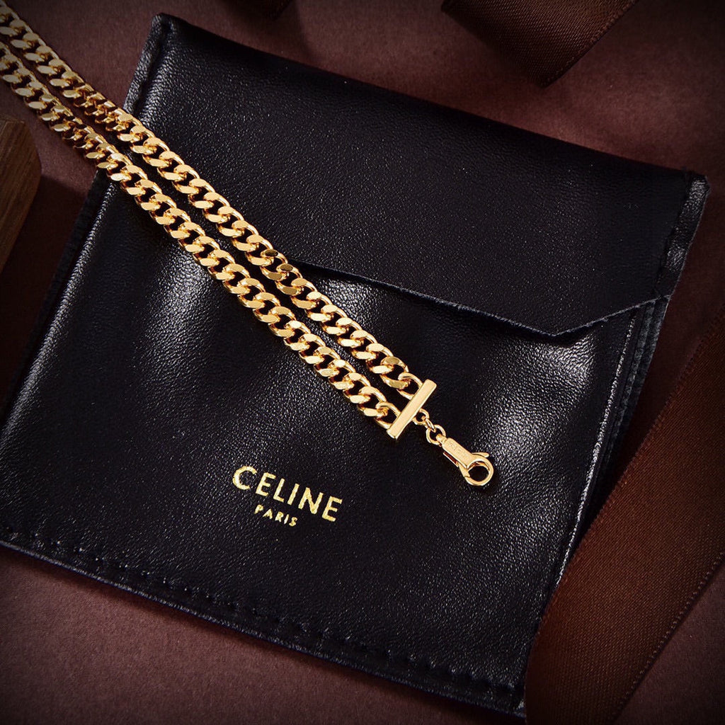 18K Celine Gourmette Necklace