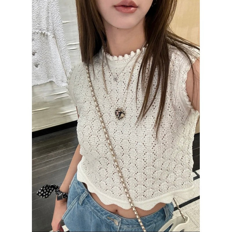 18K  Chanel Pink & Black Heart Pearl Necklace