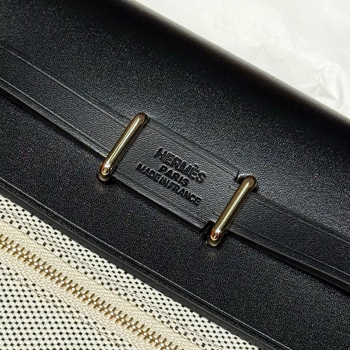 HERMES 25S MINI HERBAG 20 IN SAGE GRAY CANVAS GOLD HARDWARE