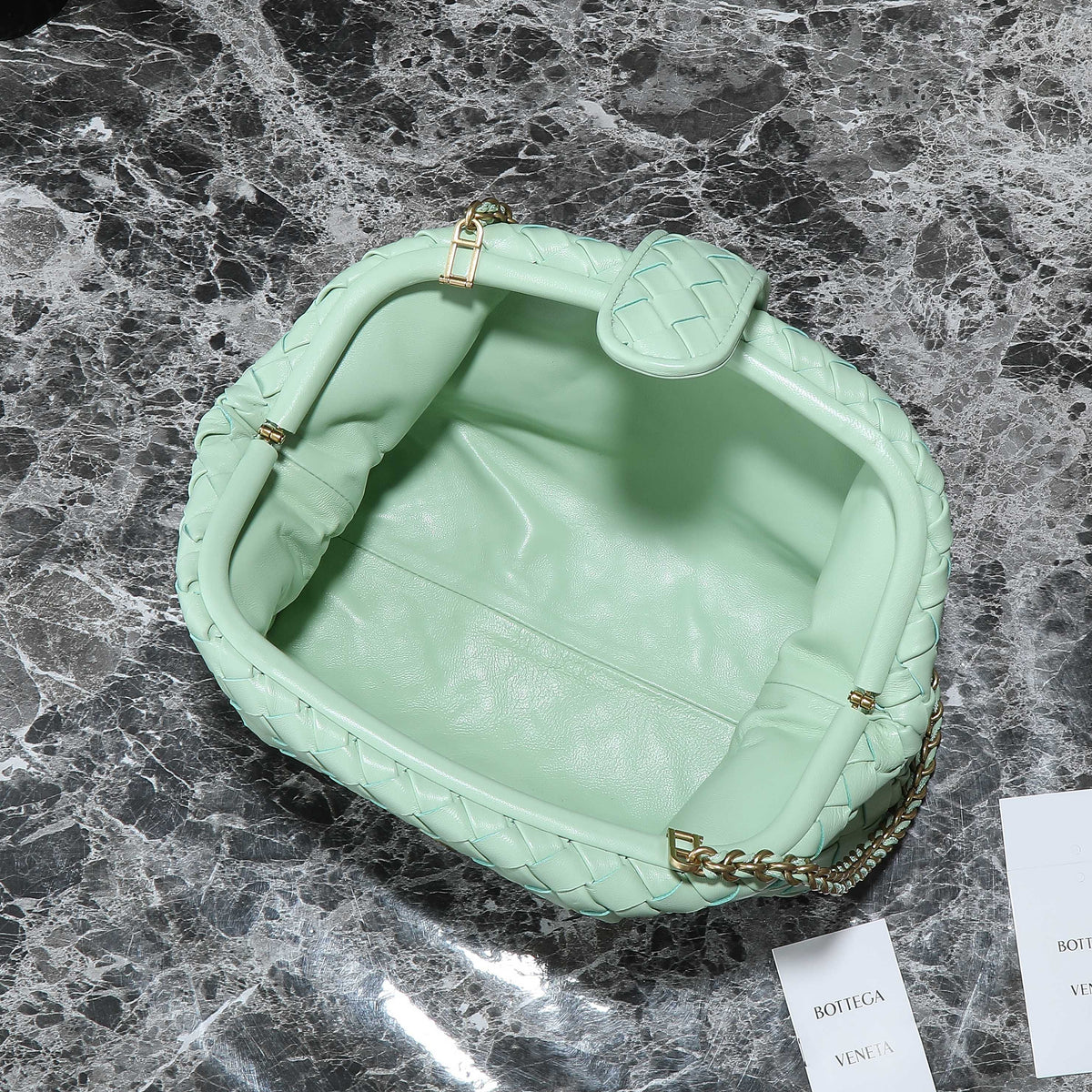 Teen Lauren 1980 With Chain 31.5 Light Green Leather Ghw