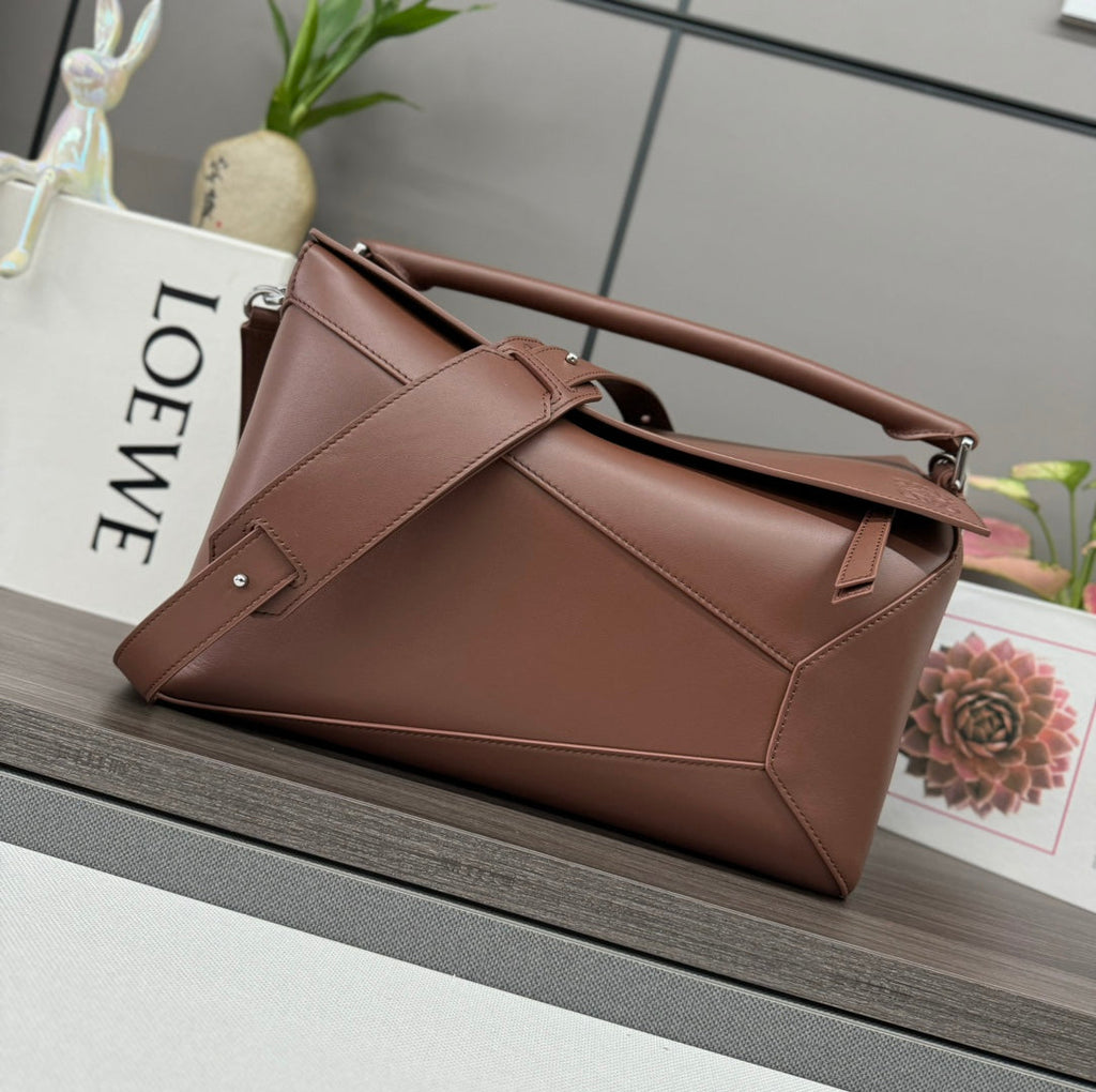 LOE PUZZLE 33 BAG IN PENNY BROWN CALFSKIN
