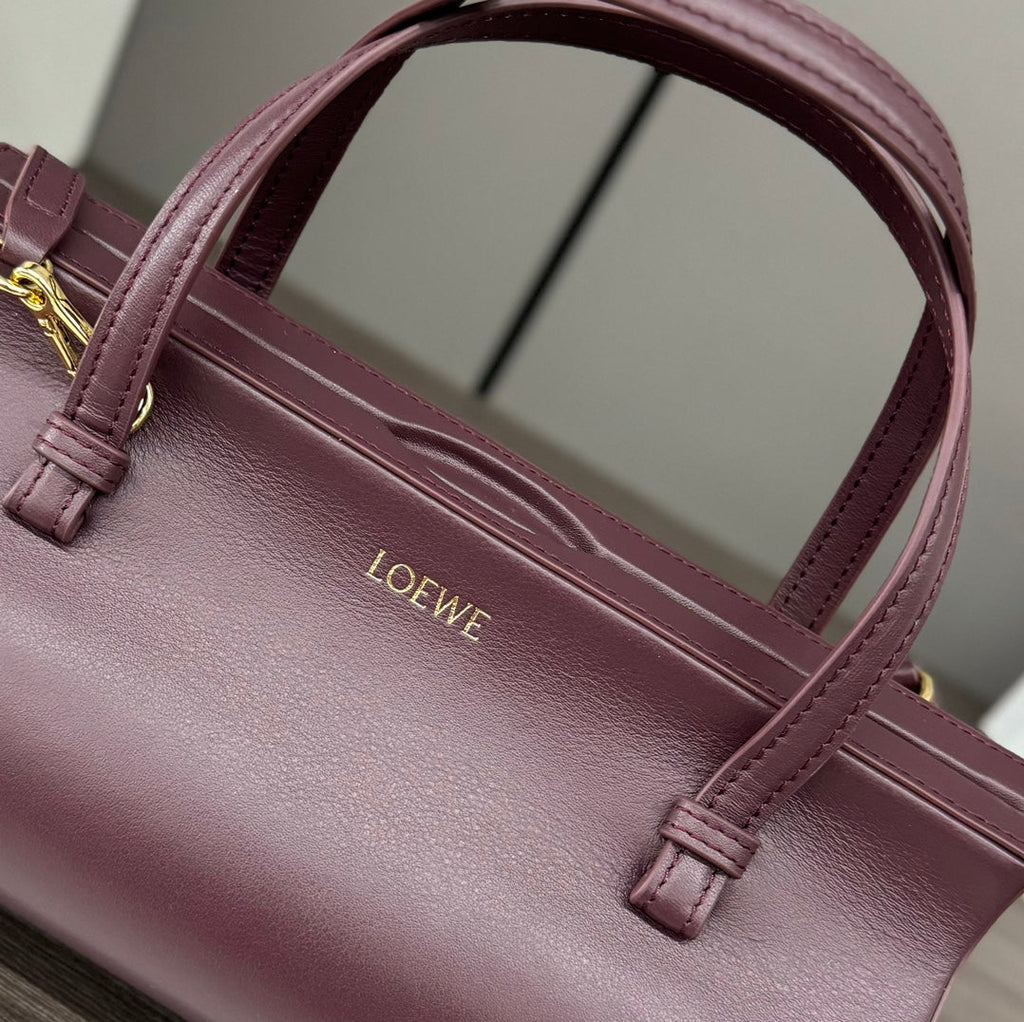 CYLINDER BAG 25 IN WINE PURPLE CALFSKIN