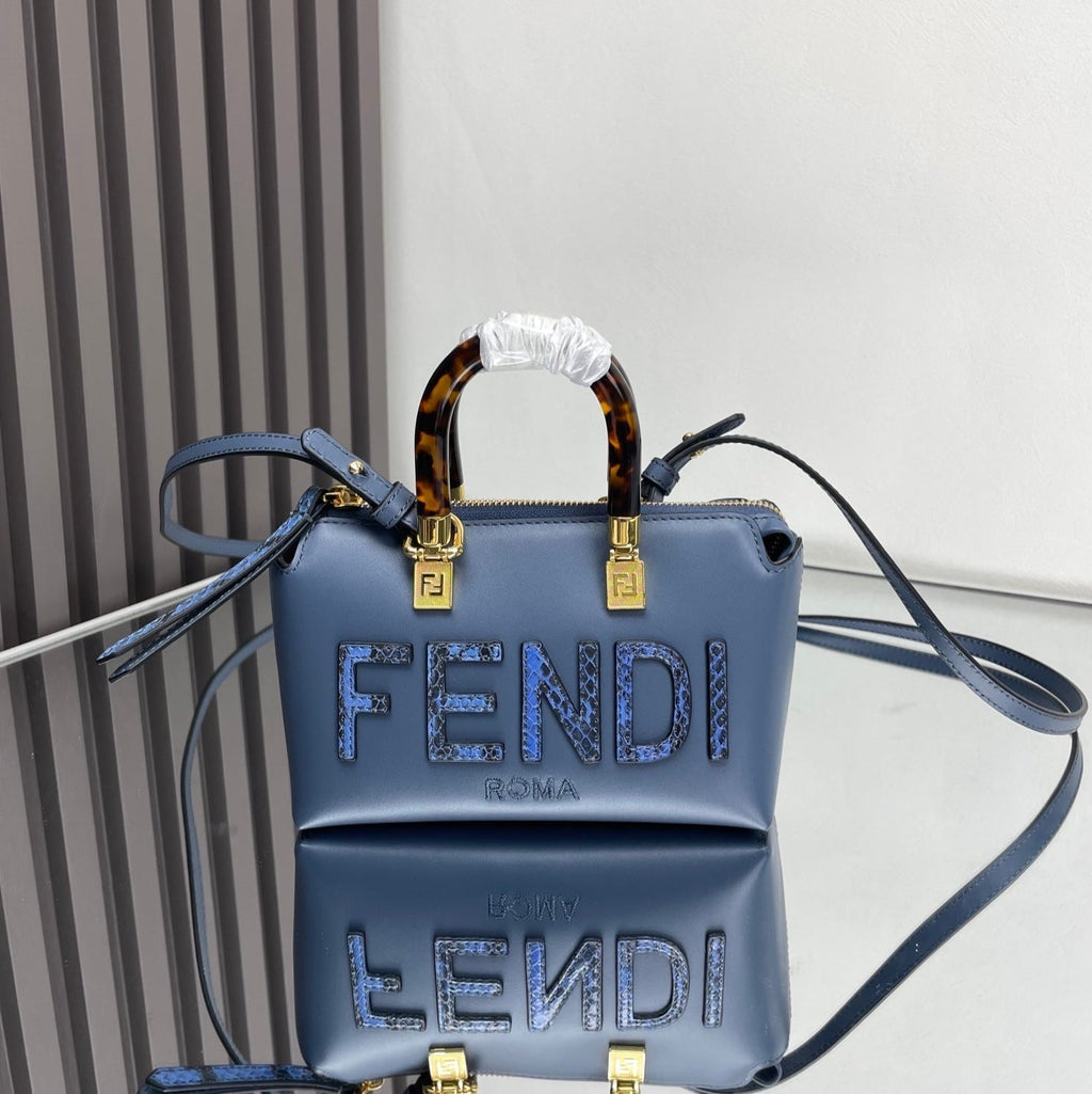 BY THE WAY MINI 18 IN AEGEAN BLUE LAMBSKIN GOLD HARDWARE