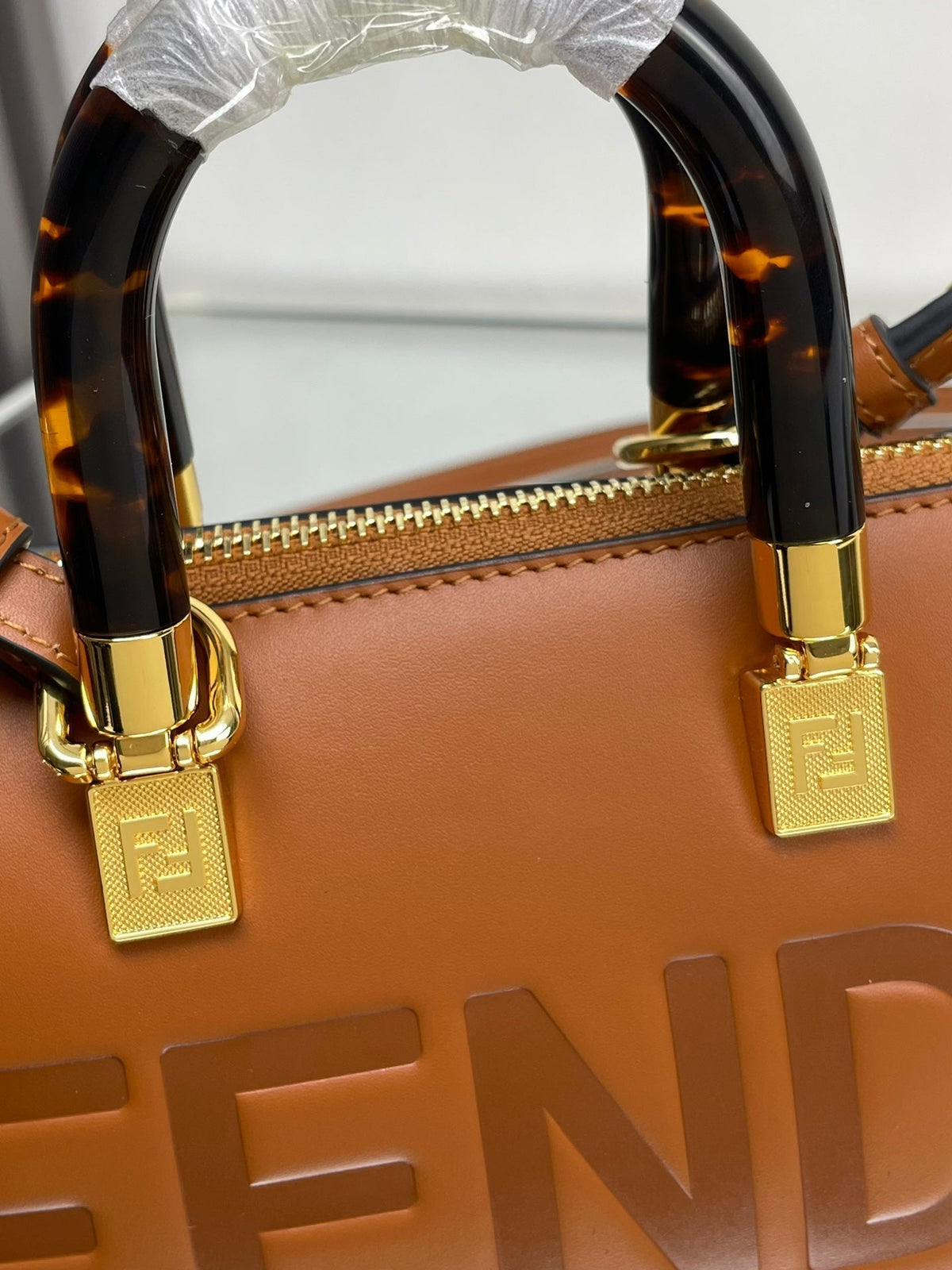 BY THE WAY MINI 18 IN BURNT ORANGE EMBOSSED CALFSKIN GOLD HARDWARE
