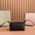 MIUMIU 26S POUCH BAG 18 IN BLACK CALFSKIN GOLD HARDWARE