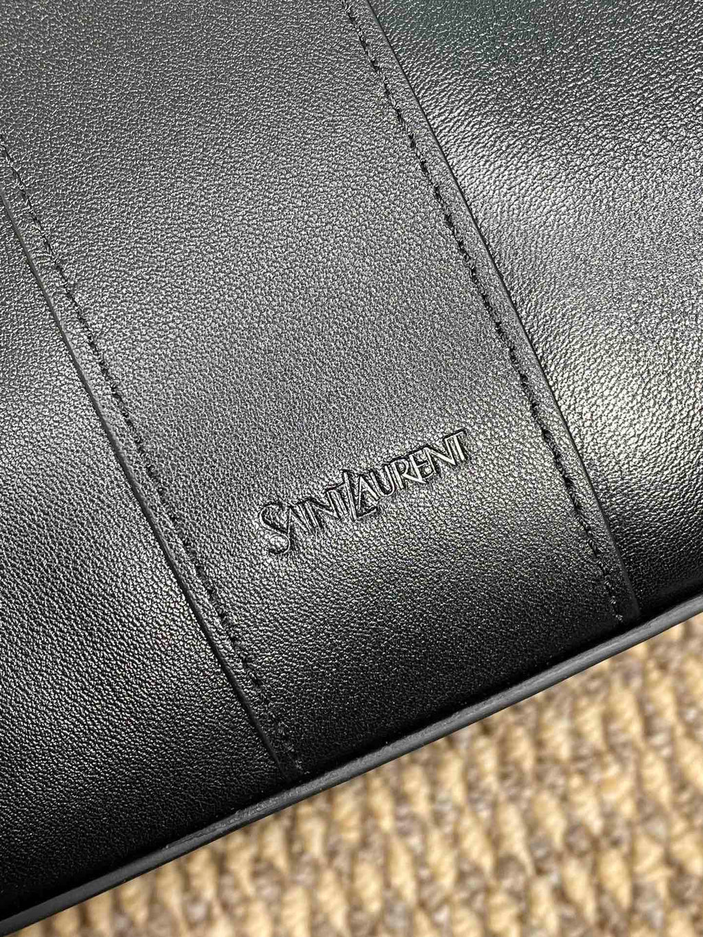 Y TOTE BAG 39 IN BLACK CALFSKIN
