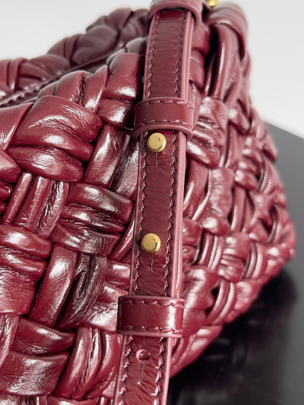KELIMERO CHA-CHA CLUTCH 28.5 IN BURGUNDY LAMBSKIN