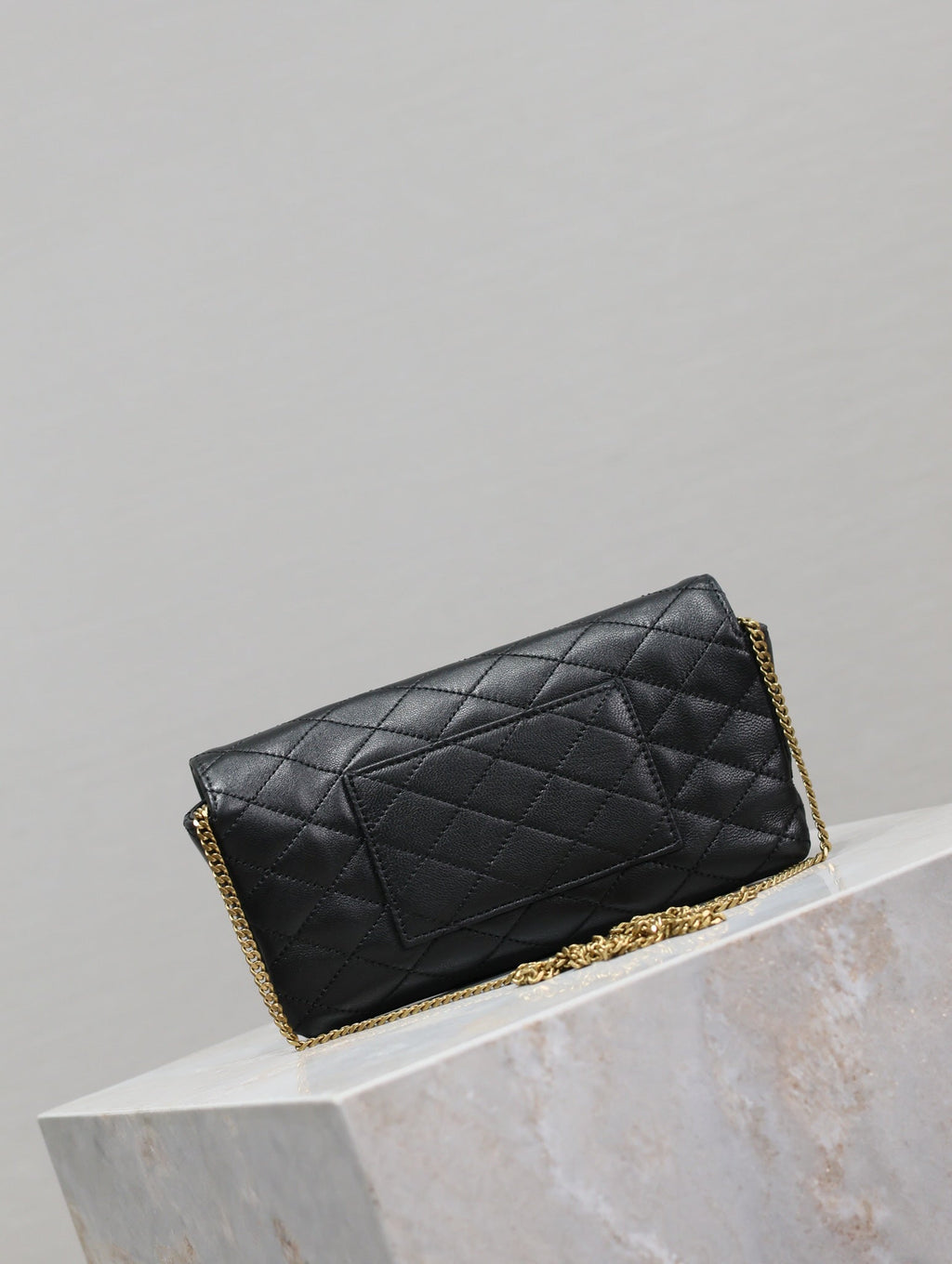 YSL 25S SAINT LAURENT GABY 19 IN BLACK QUILTED CALFSKIN GOLD HARDWRE