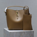 YSL 25S LE 5 À 7 BAG 26 IN BROWN CALFSKIN GOLD HARDWRE
