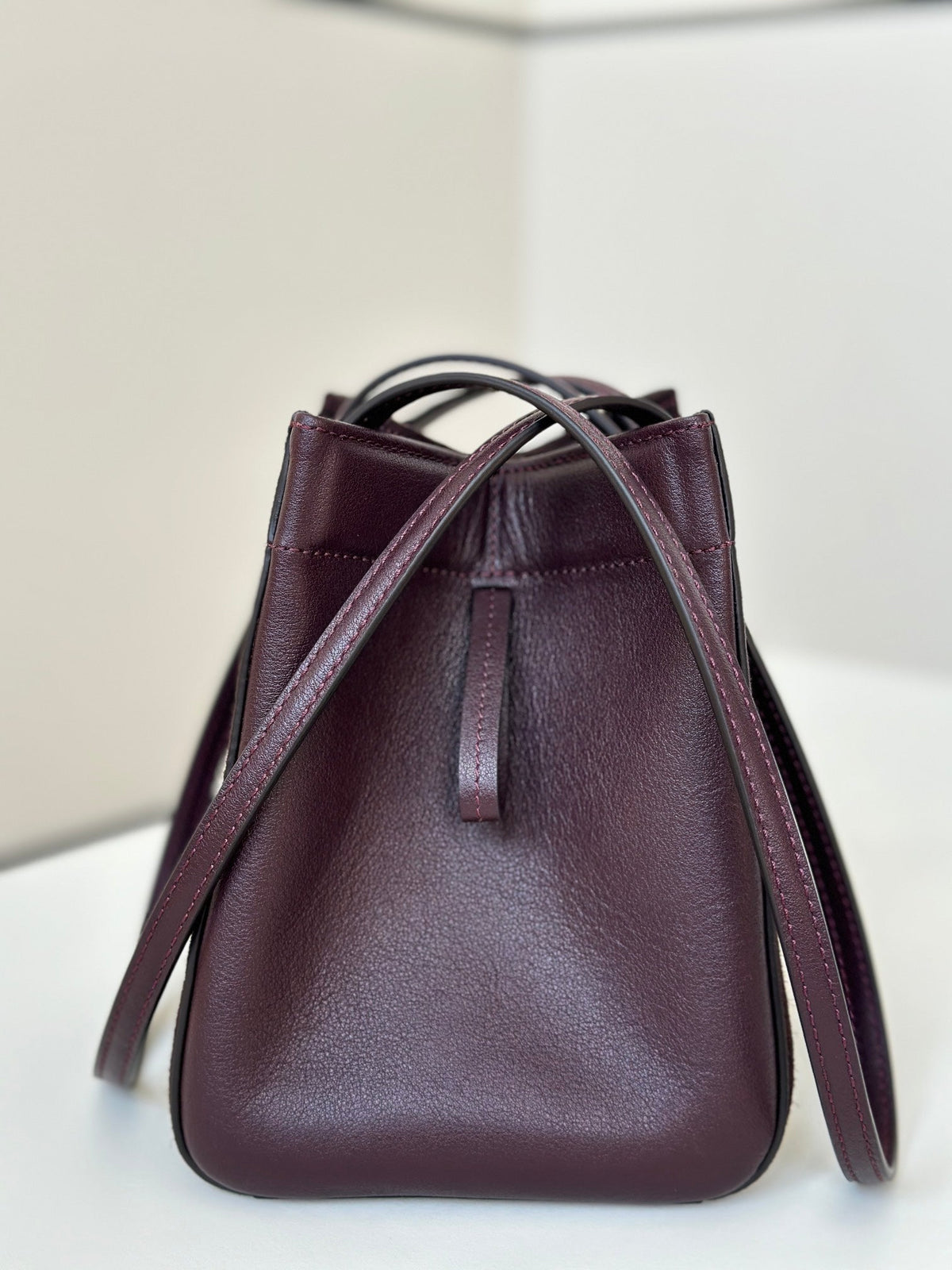 ORIGAMI MINI 19 IN WINE RED LAMBSKIN AND SUEDE